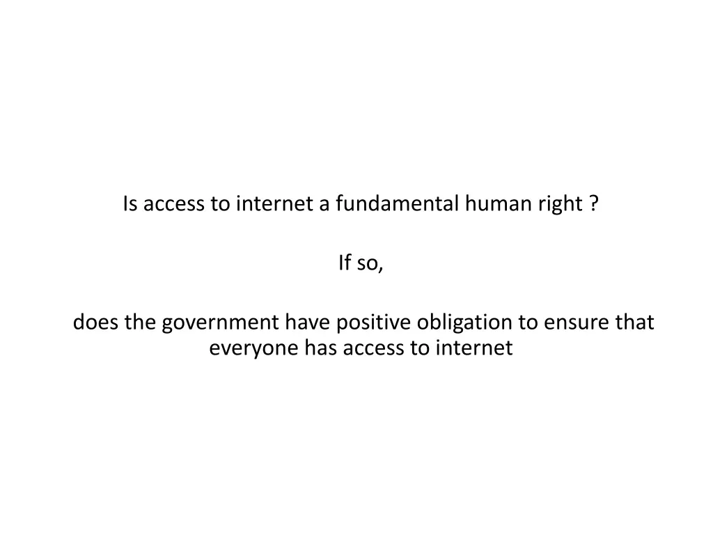 is access to internet a fundamental human right