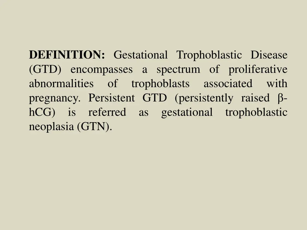 definition gestational trophoblastic disease