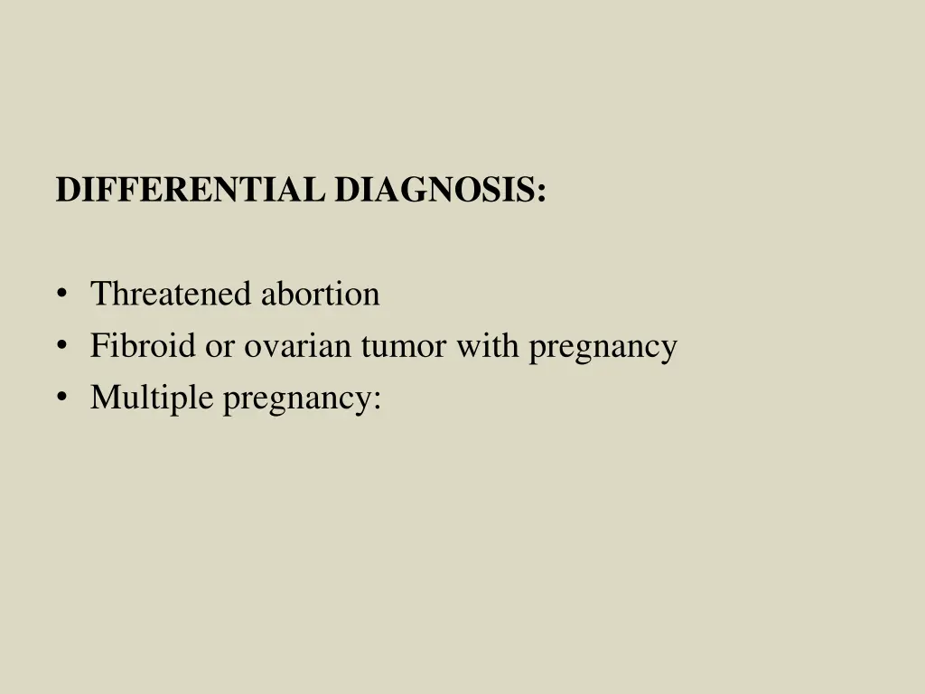 differential diagnosis