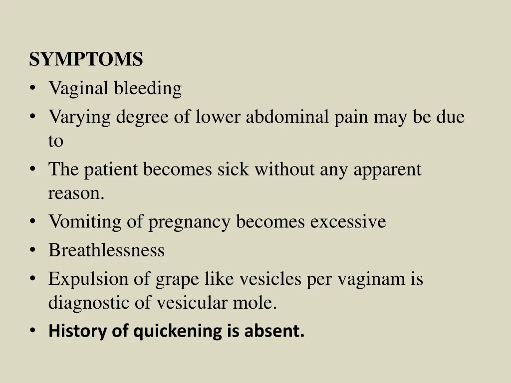 symptoms vaginal bleeding varying degree of lower