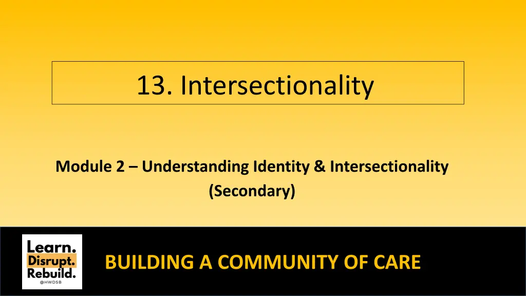 13 intersectionality