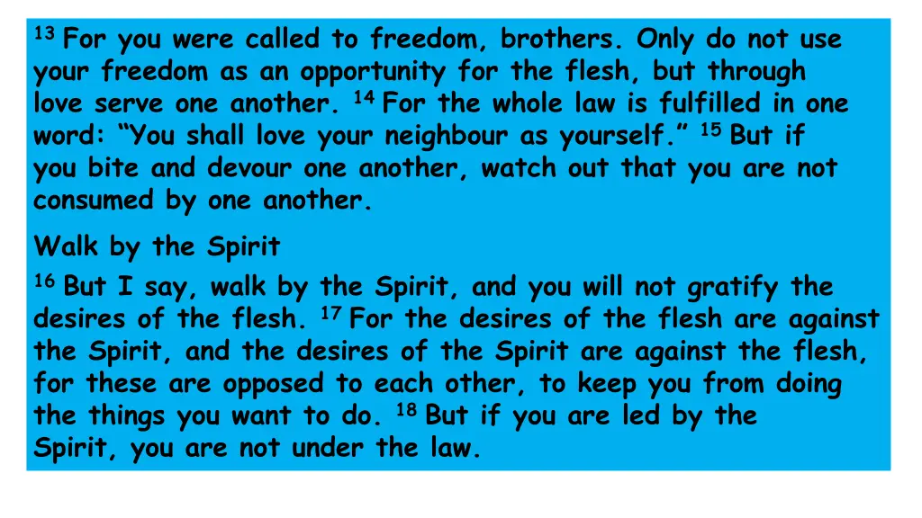 13 for you were called to freedom brothers only