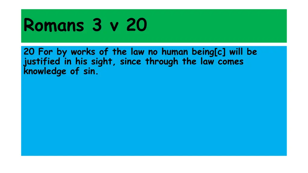 romans 3 v 20