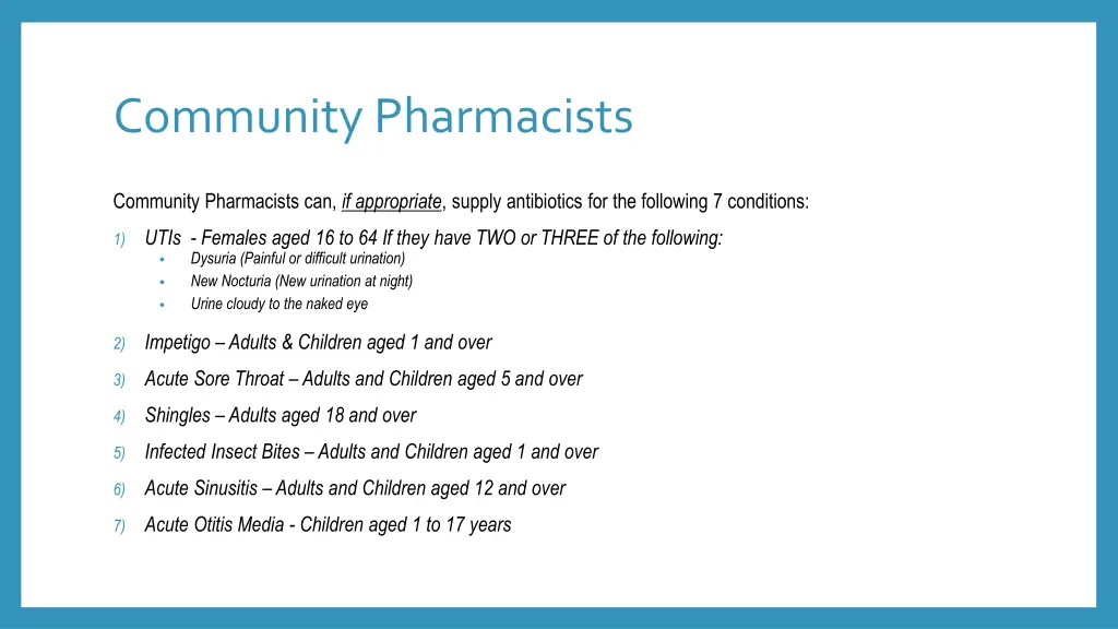 community pharmacists