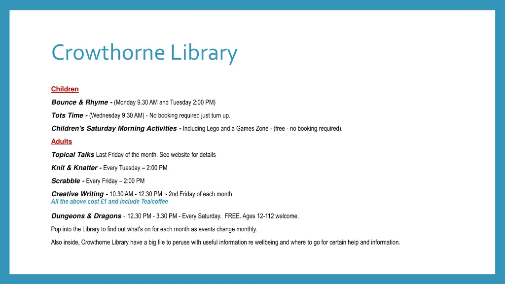 crowthorne library
