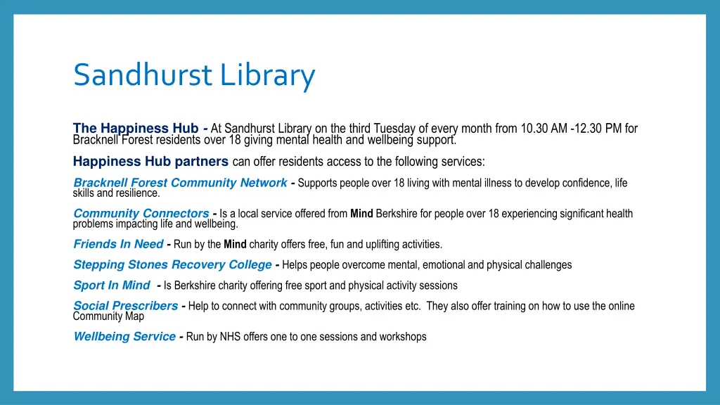 sandhurst library