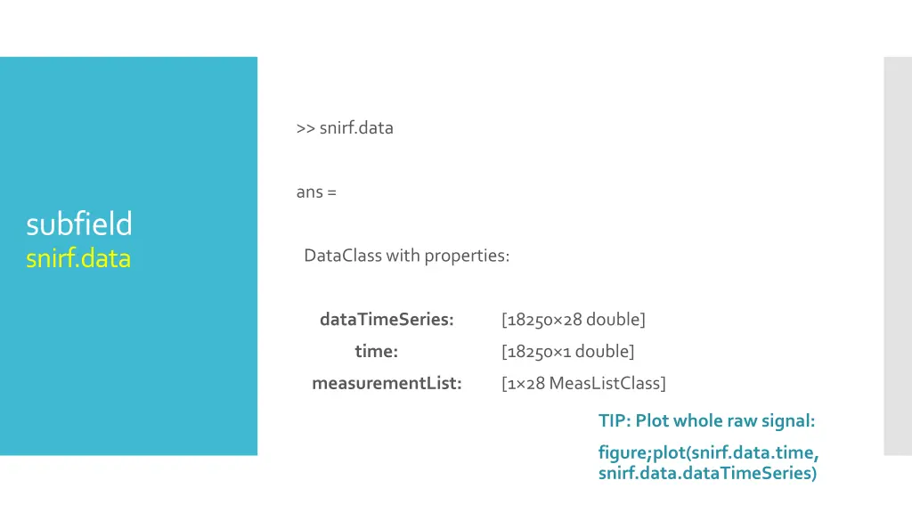 snirf data