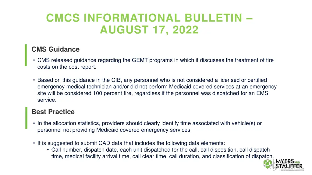 cmcs informational bulletin august 17 2022