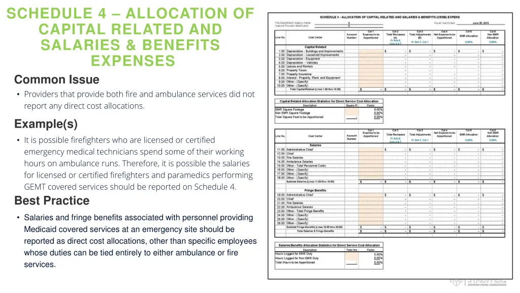 schedule 4 allocation of capital related 1