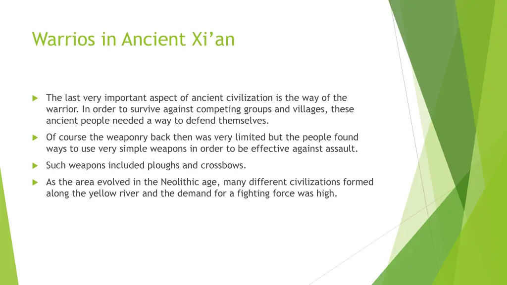 warrios in ancient xi an