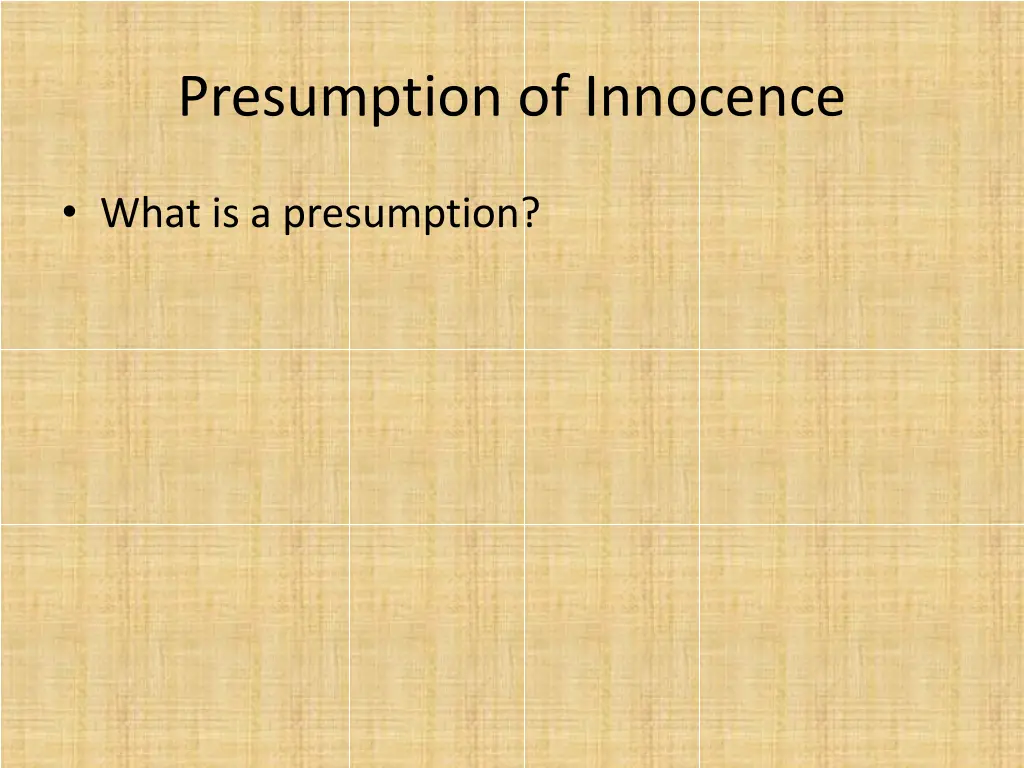 presumption of innocence 1