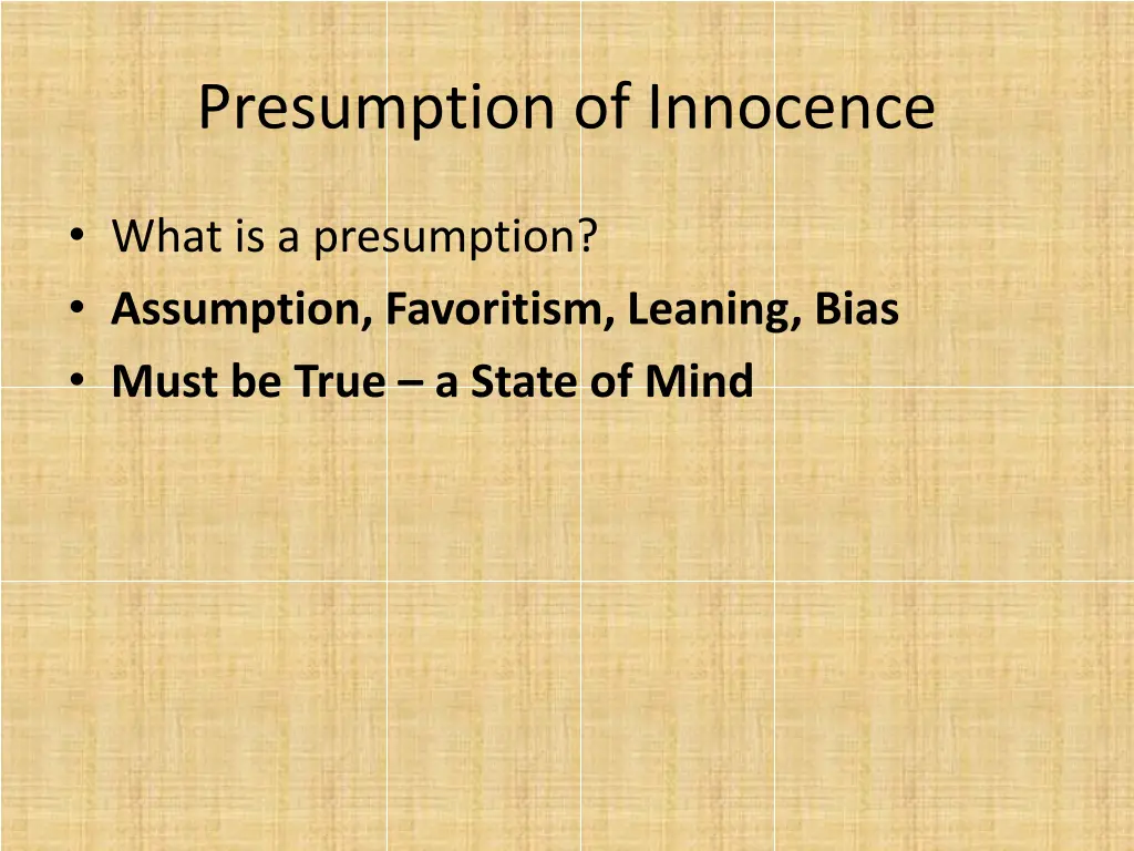 presumption of innocence 2