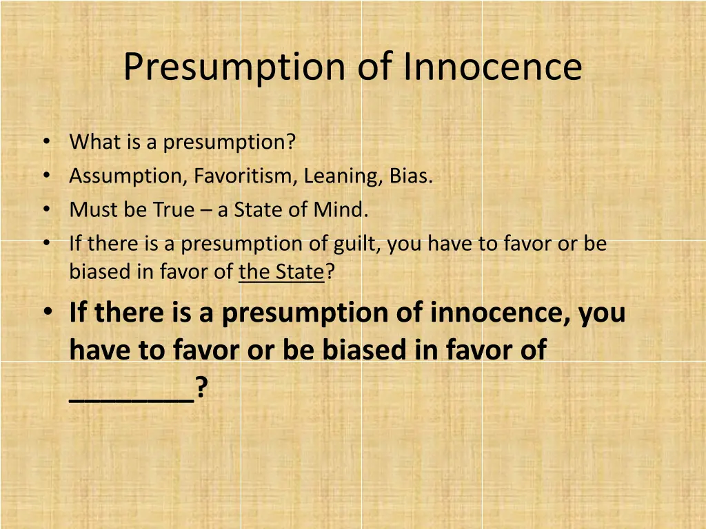 presumption of innocence 5