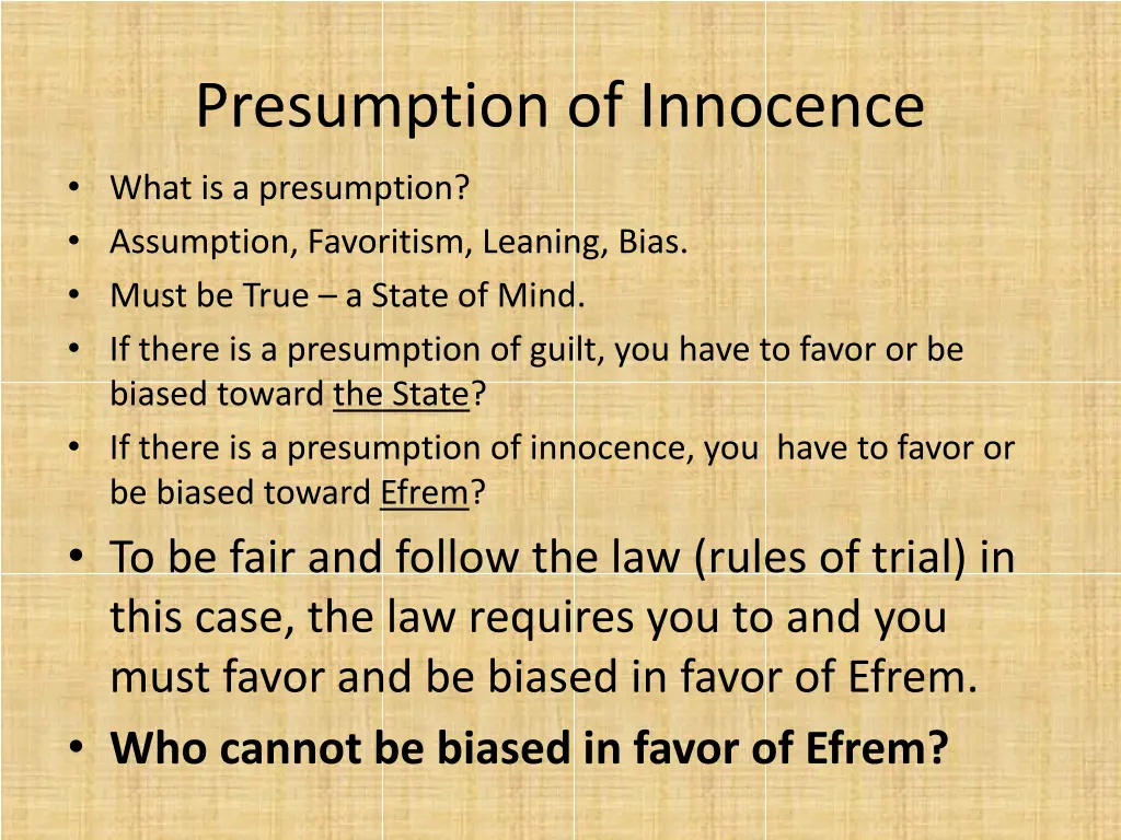 presumption of innocence 8