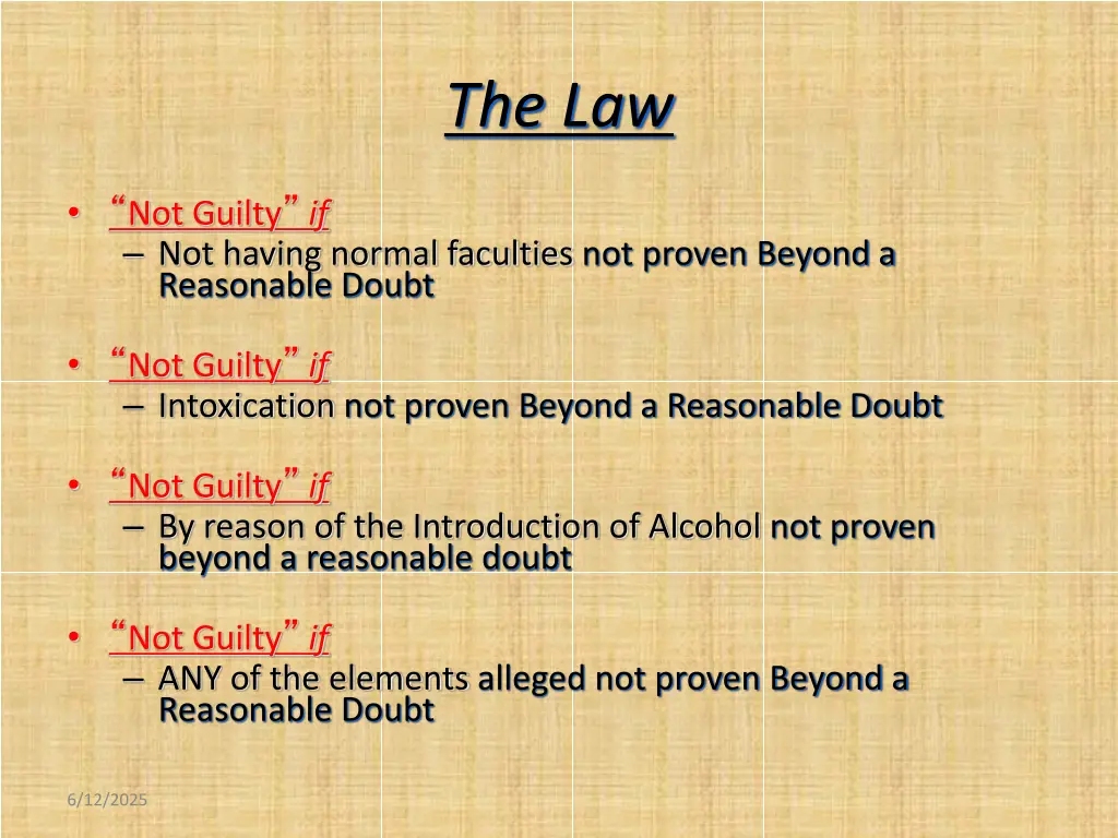 the law