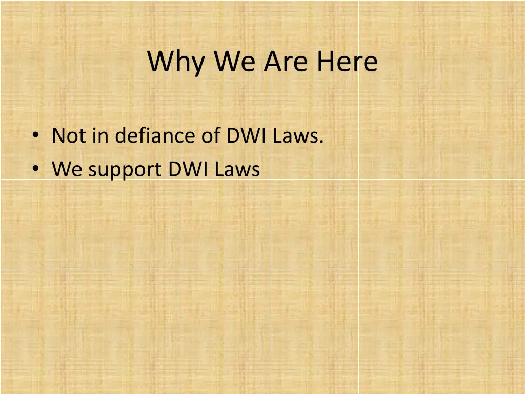 why we are here 1