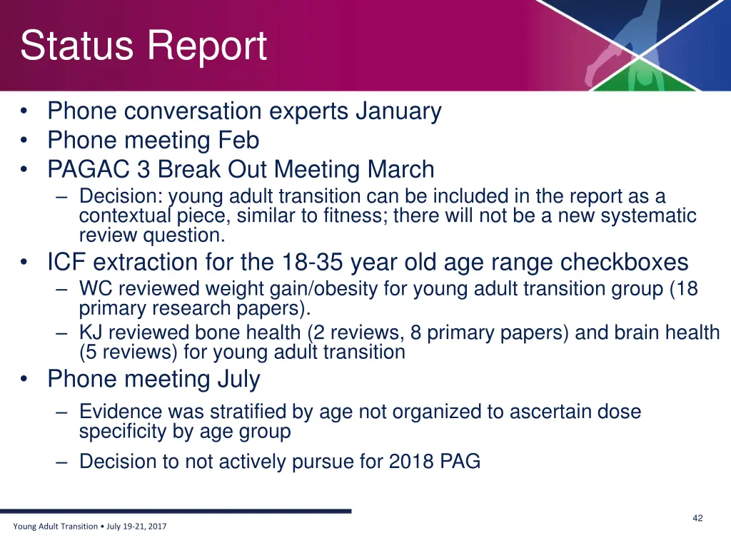 status report