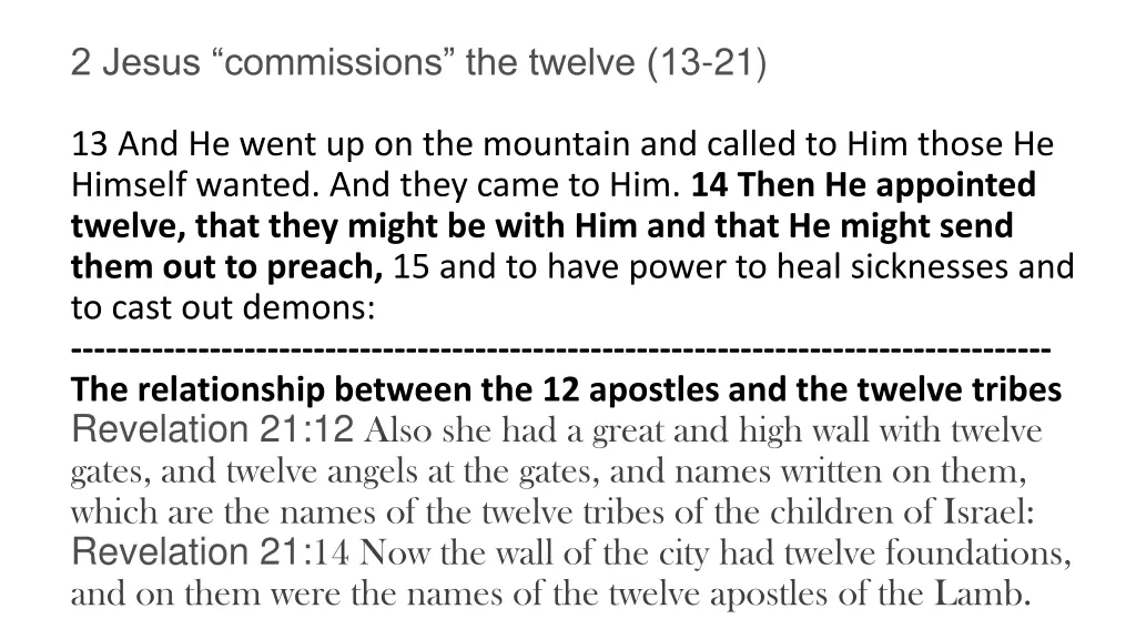 2 jesus commissions the twelve 13 21 1