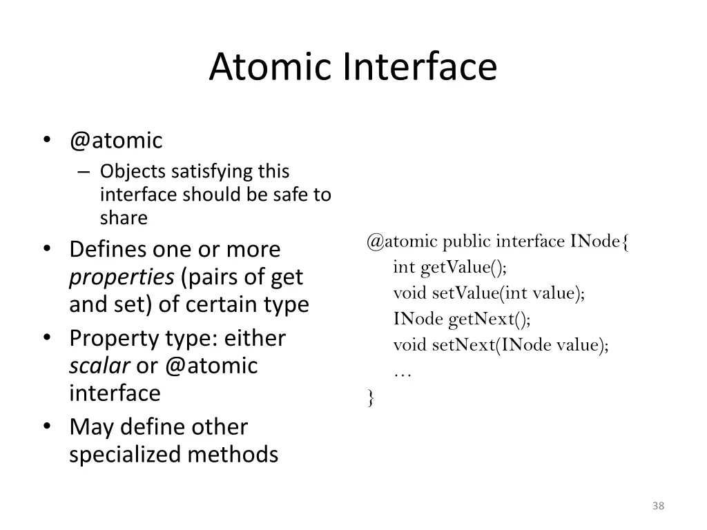 atomic interface