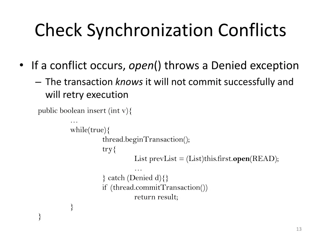 check synchronization conflicts