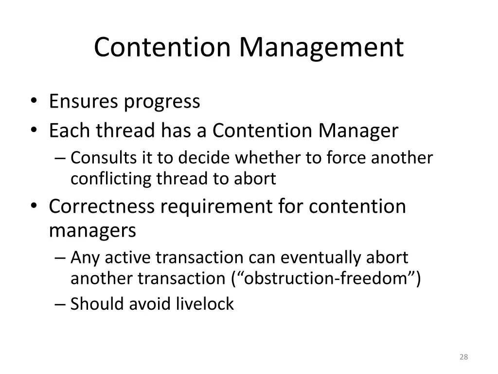 contention management