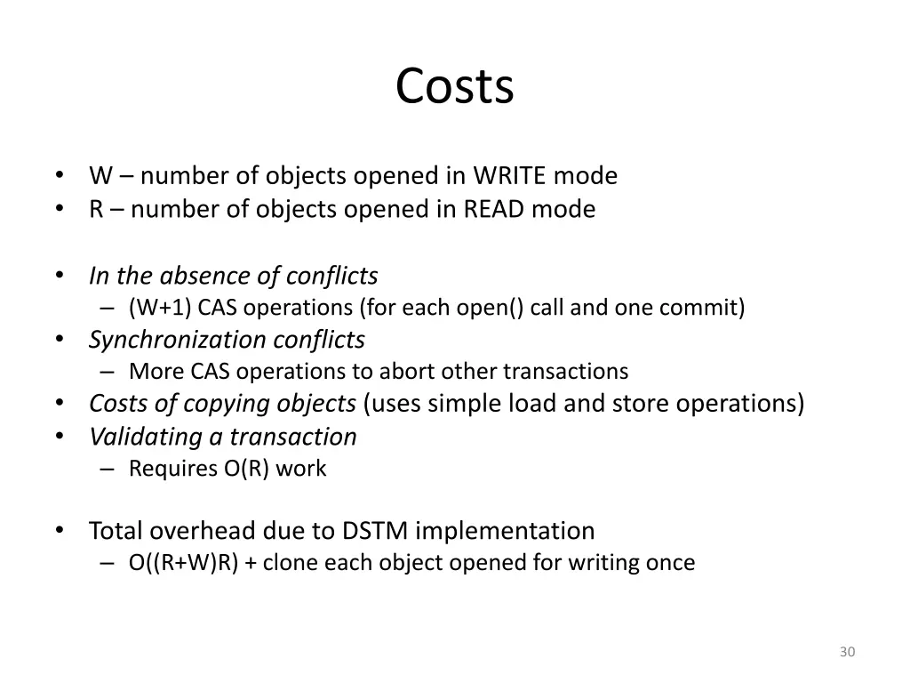 costs