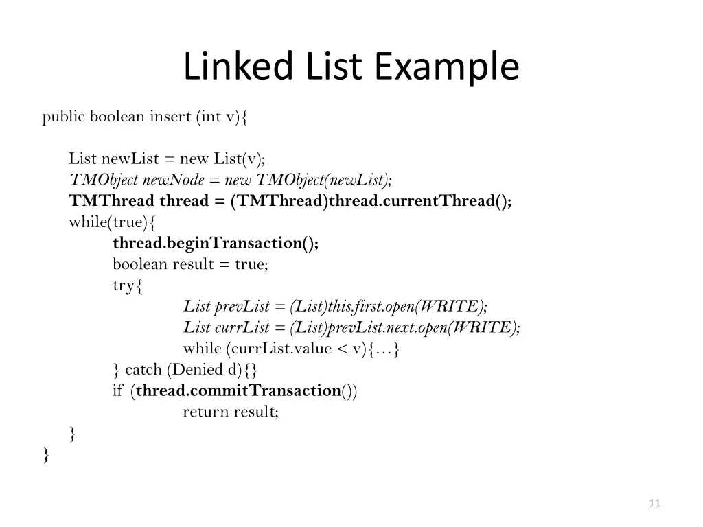 linked list example