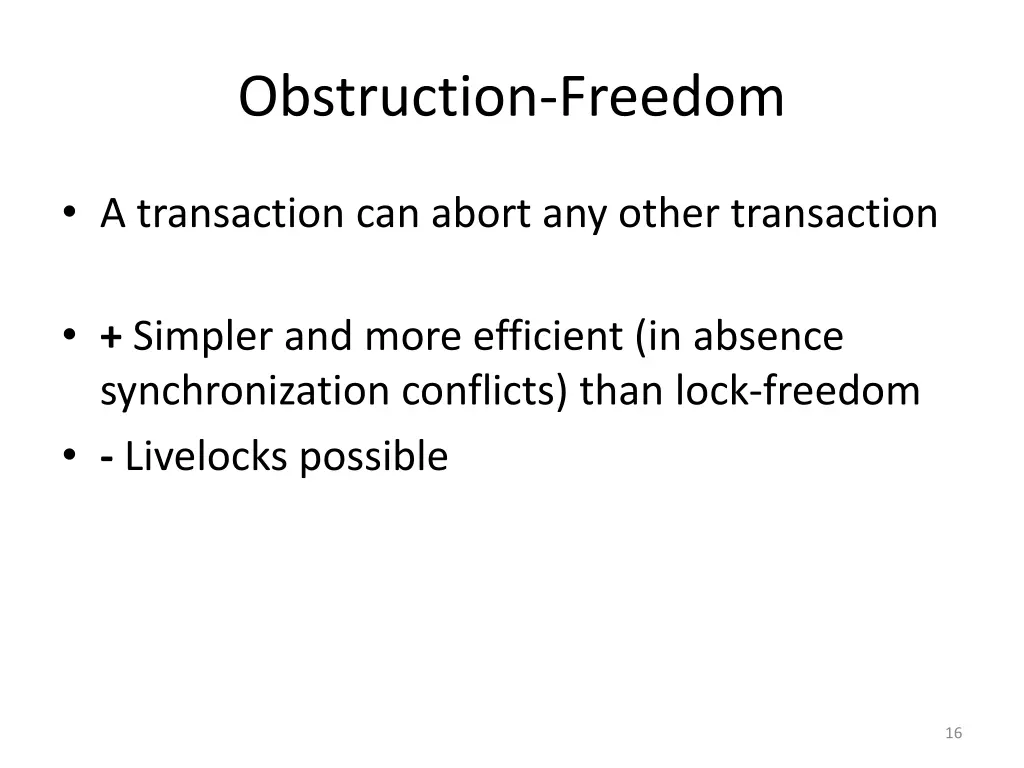 obstruction freedom