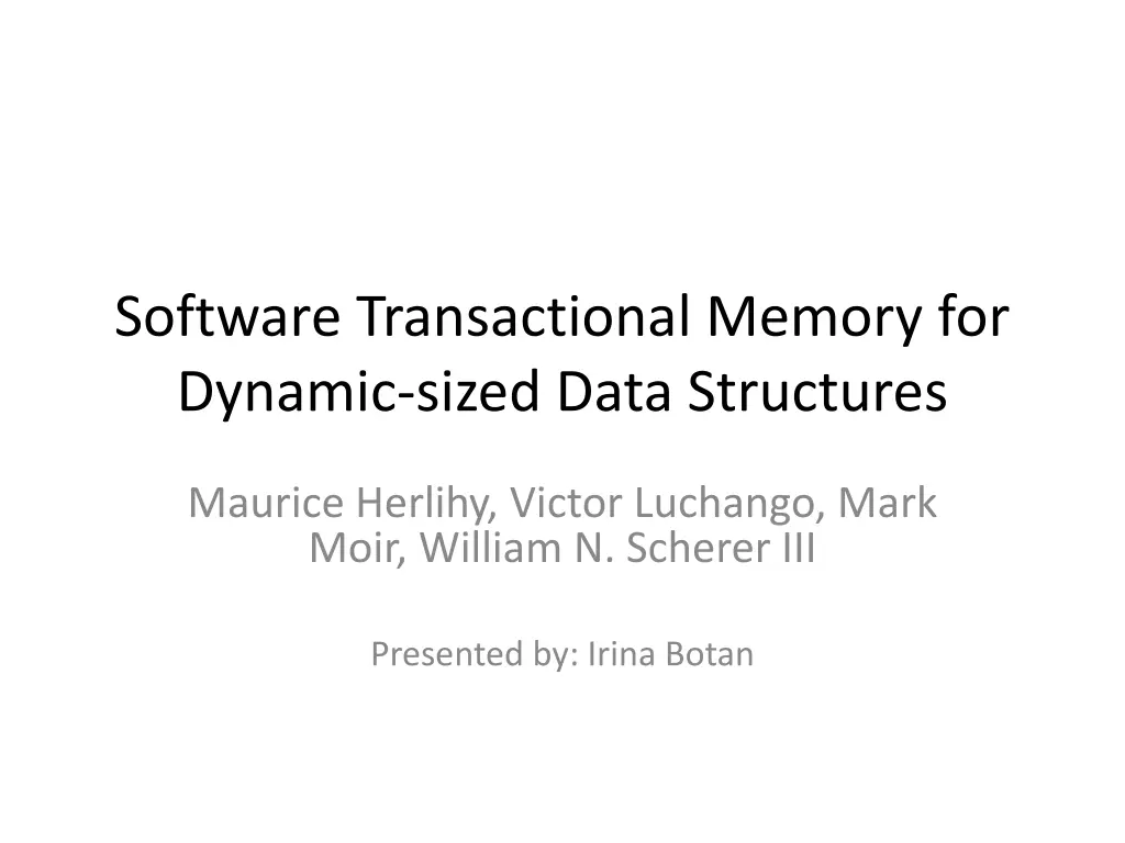 software transactional memory for dynamic sized