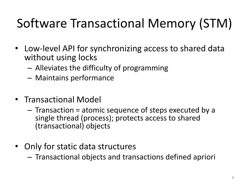 software transactional memory stm