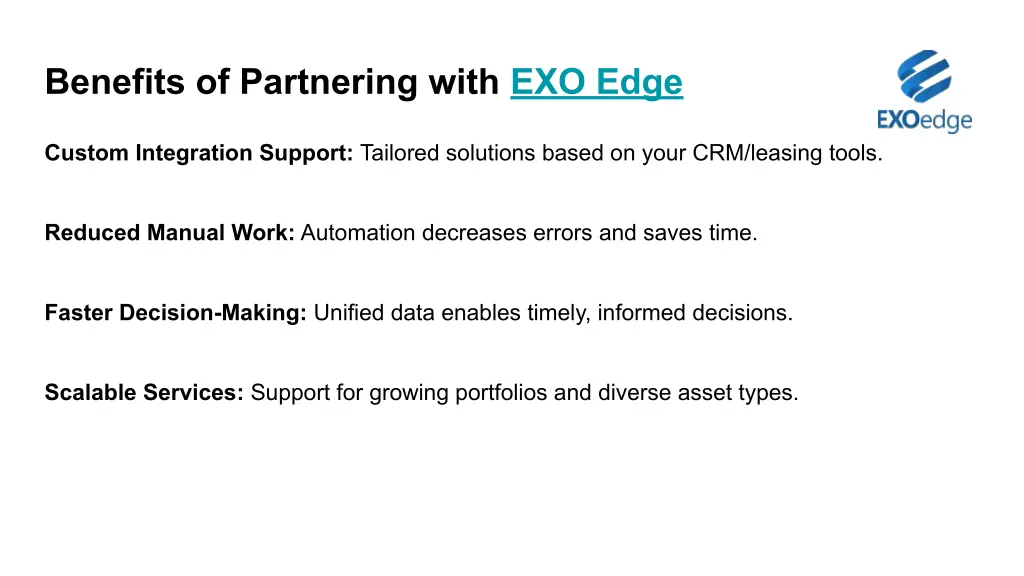 benefits of partnering with exo edge