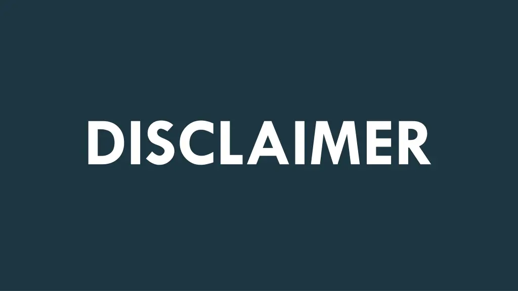 disclaimer