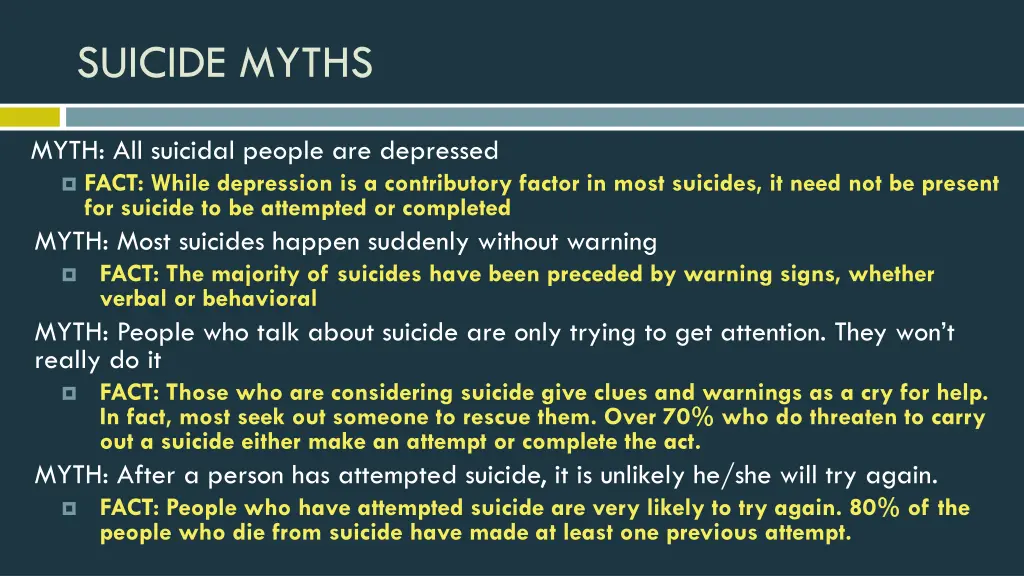suicide myths
