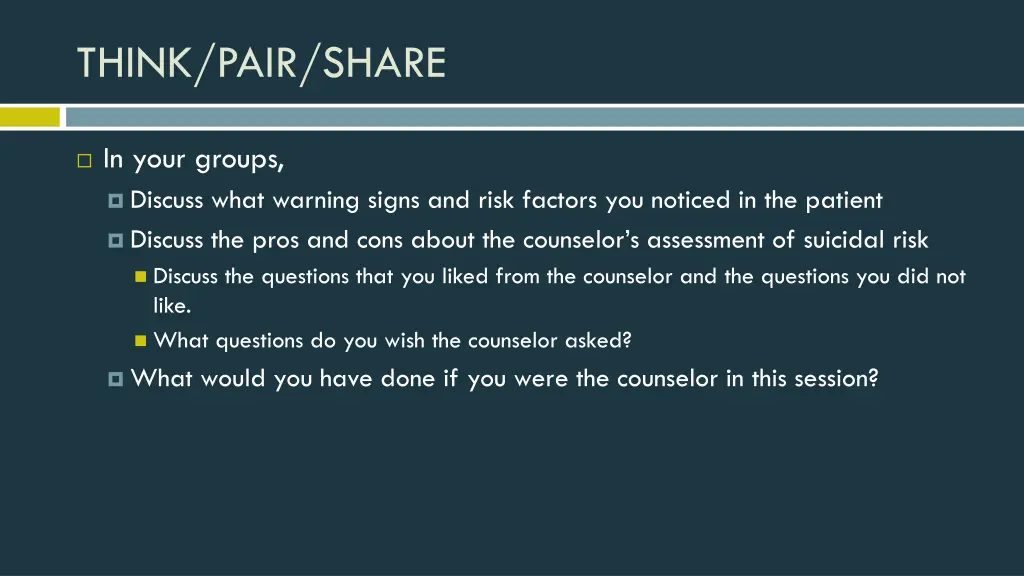 think pair share 1