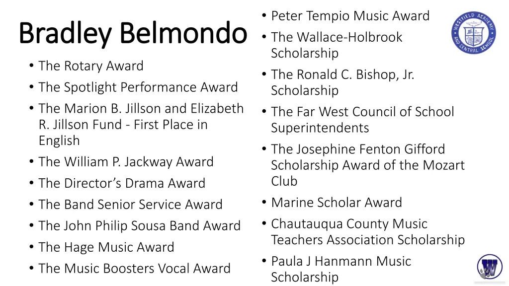 peter tempio music award the wallace holbrook