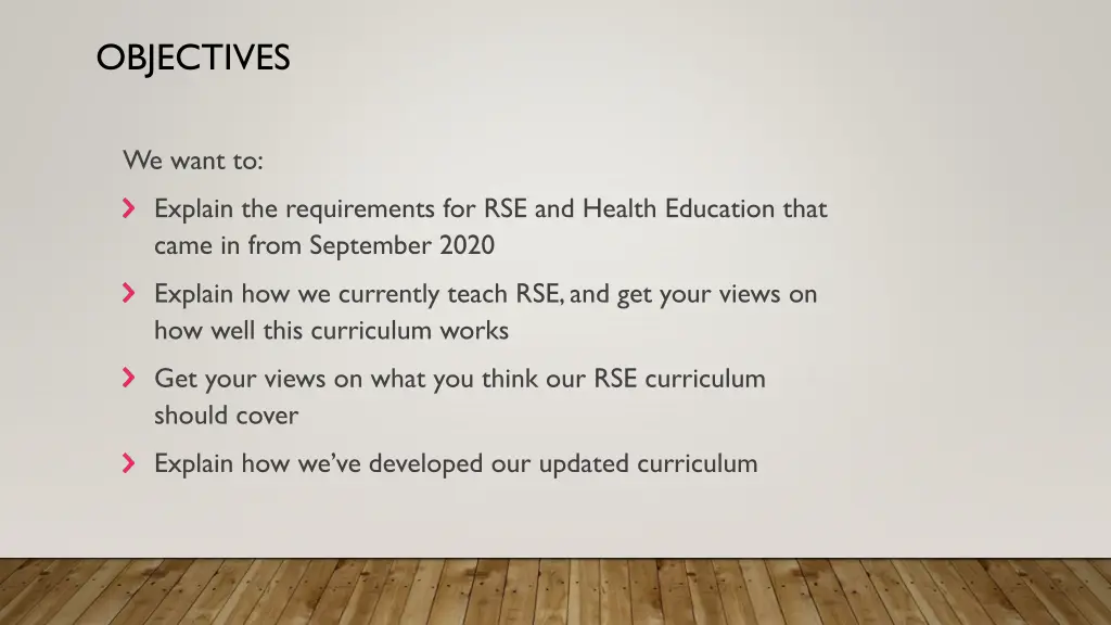 objectives