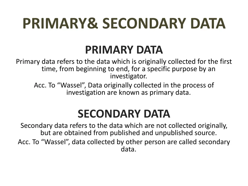 primary secondary data