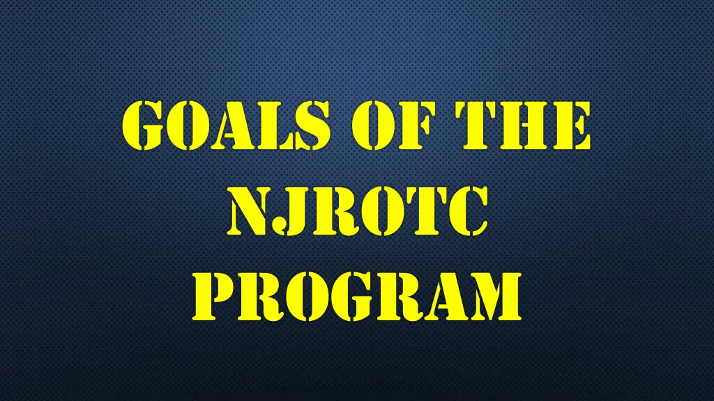 goals of the njrotc program