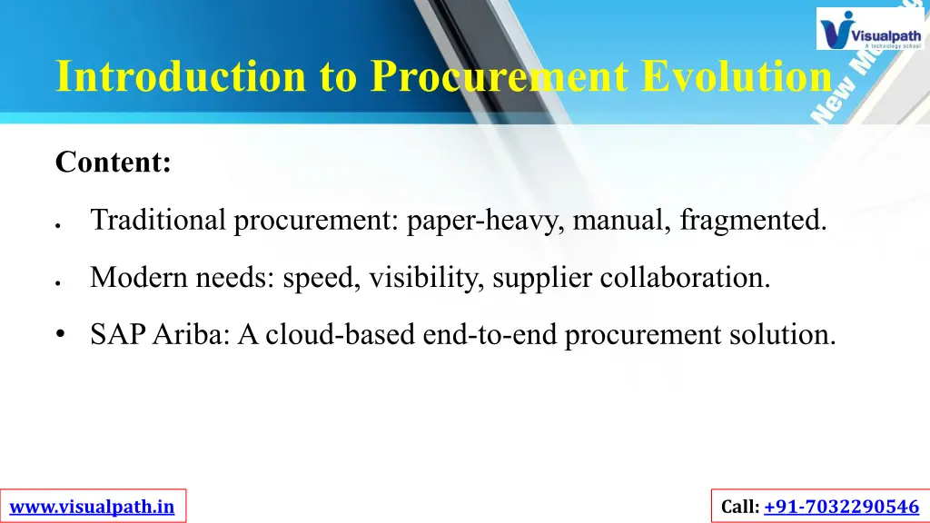 introduction to procurement evolution