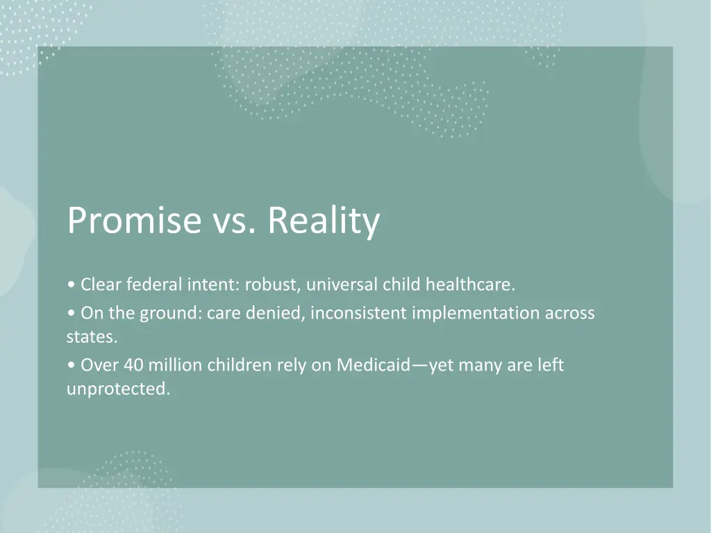 promise vs reality