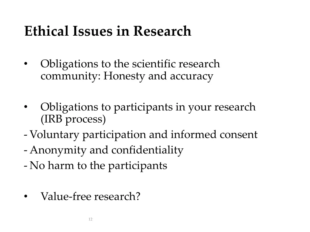 ethical issues in research