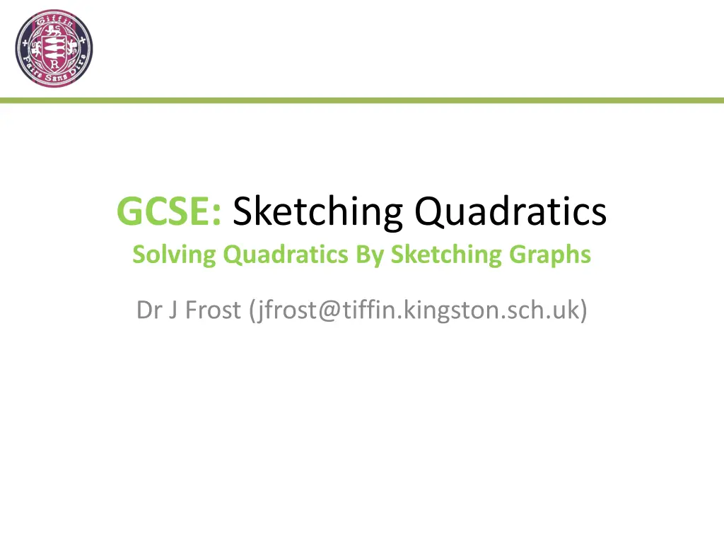 gcse sketching quadratics solving quadratics