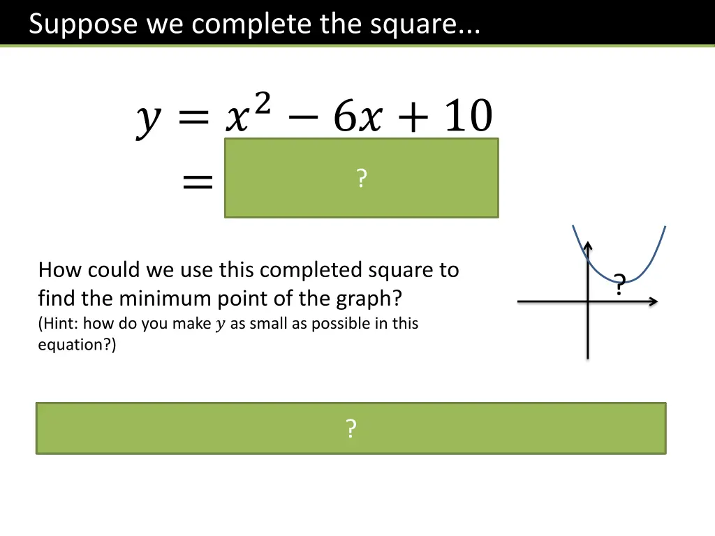 suppose we complete the square