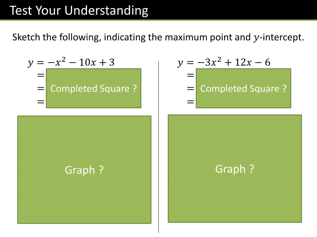 test your understanding