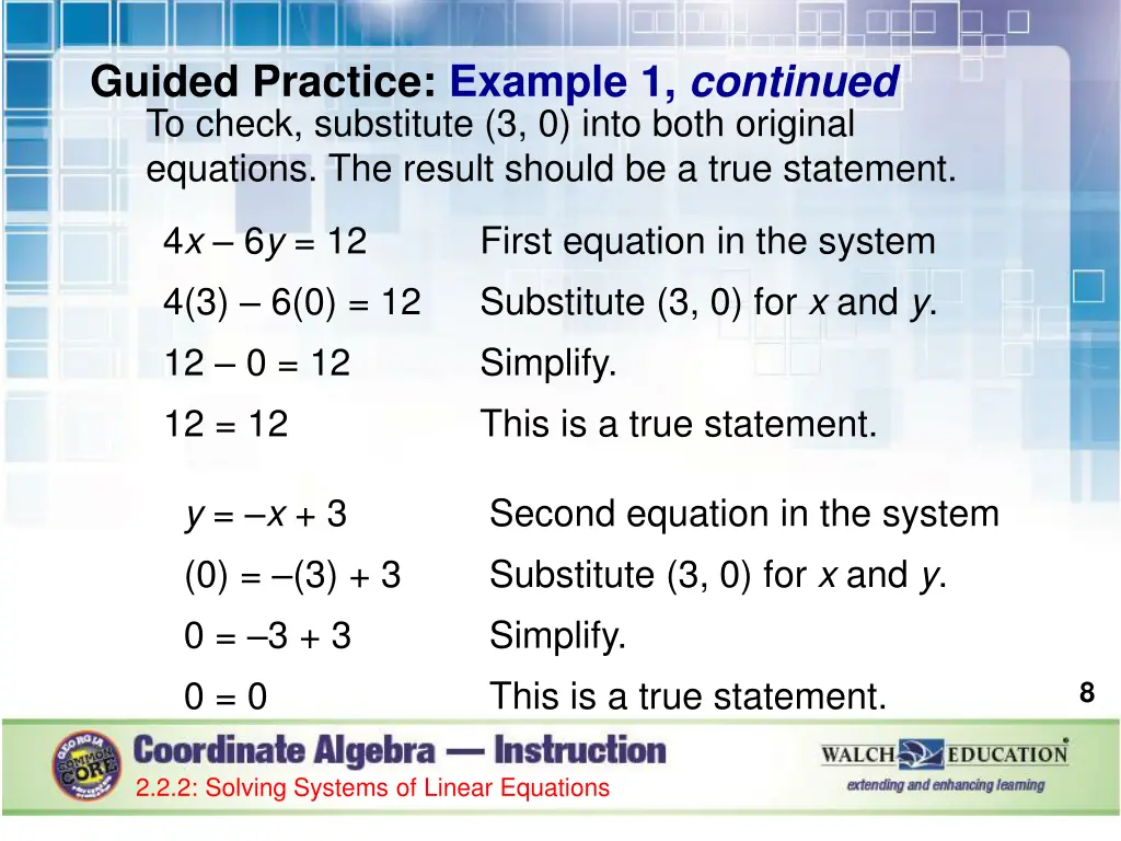 guided practice example 1 continued to check