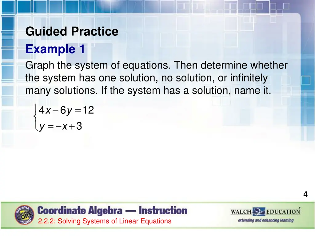 guided practice example 1 graph the system