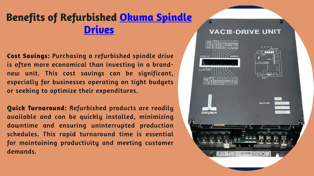 benefits of refurbished okuma spindle drives