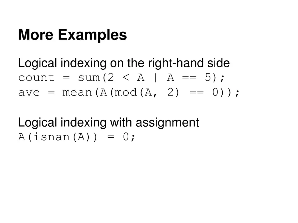 more examples