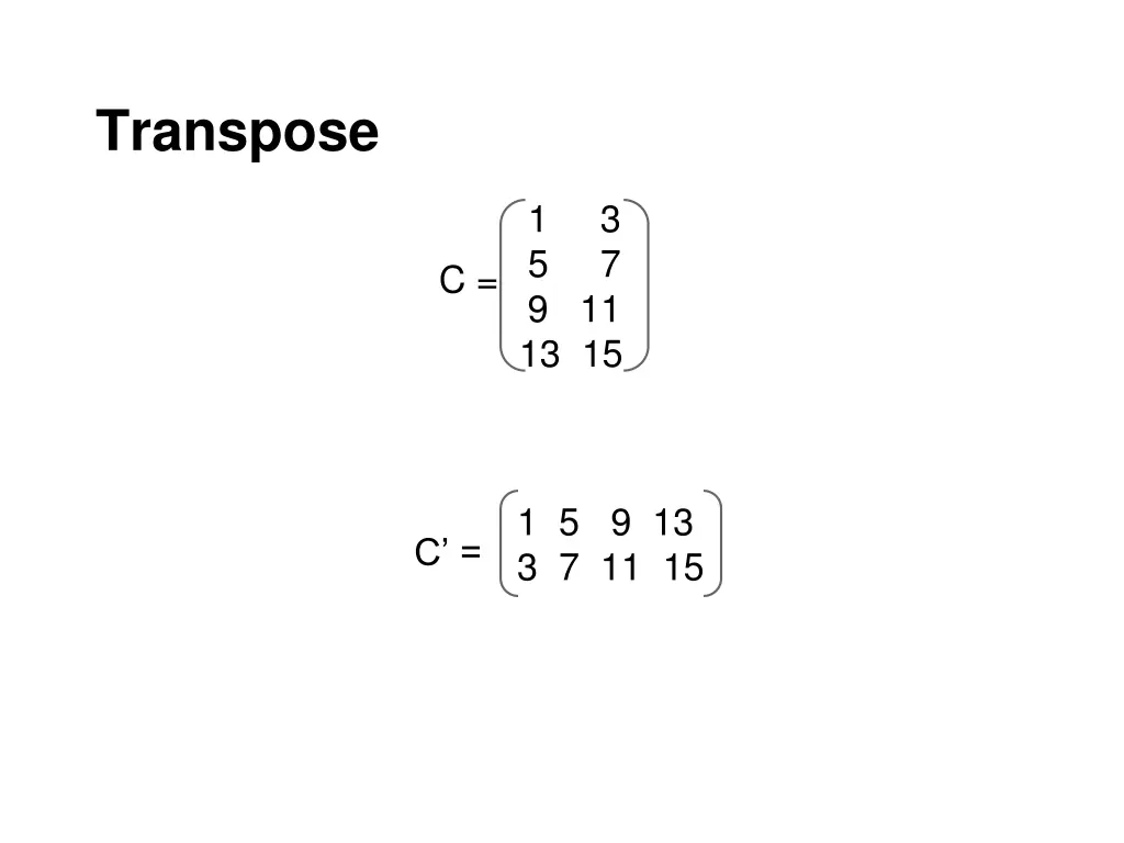 transpose