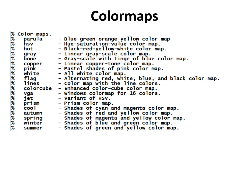 colormaps